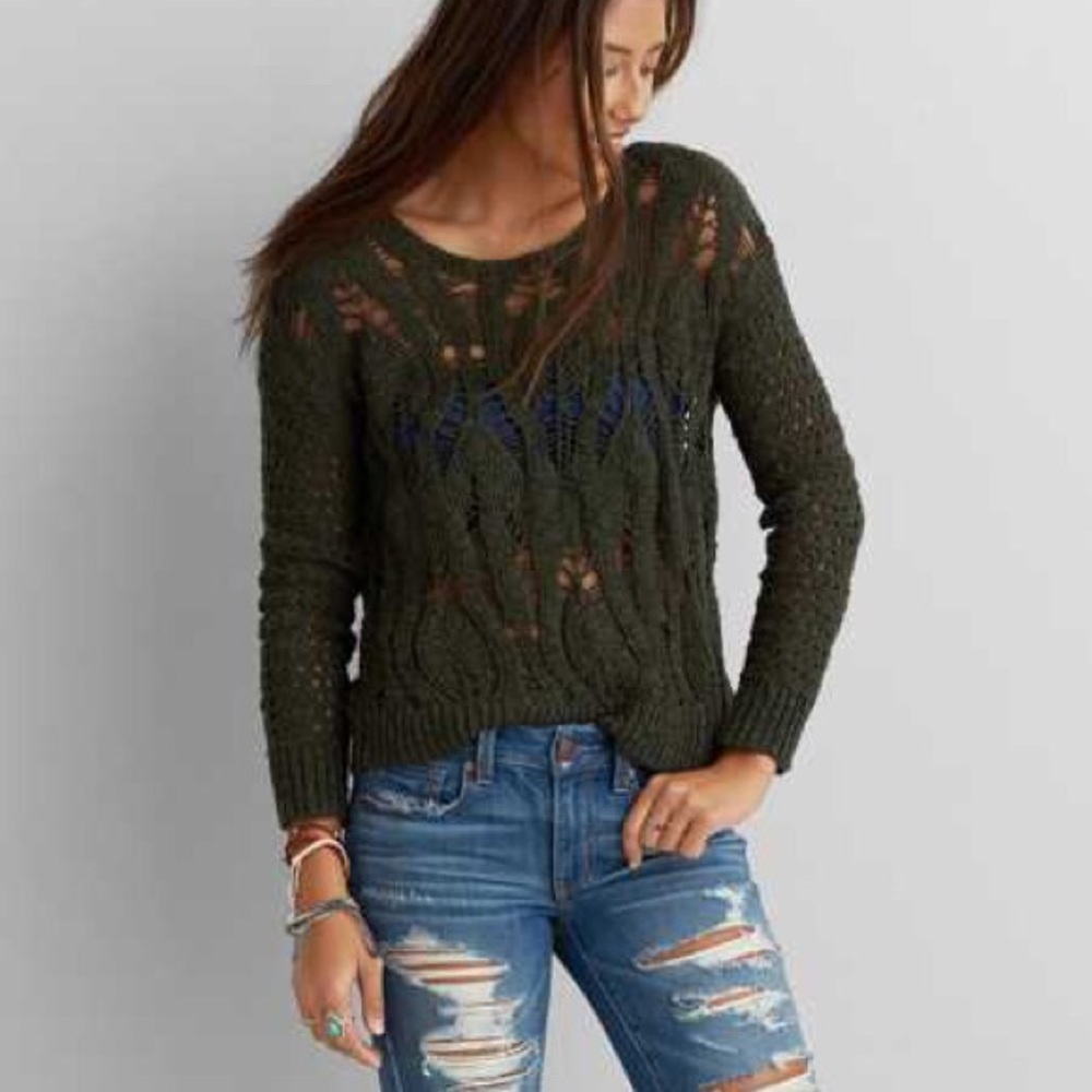 American Eagle Olive Sweater